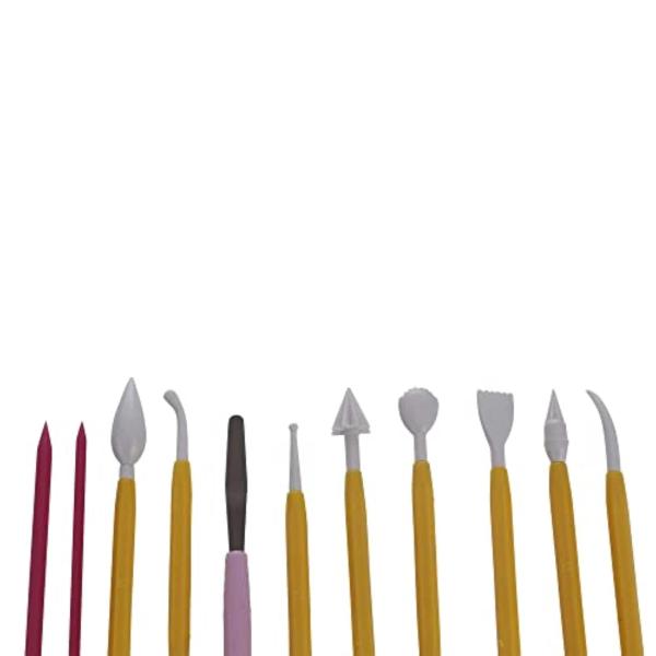 FRKB Plastic Clay Modelling Tools Set of 11 Pc Yellow JioMart