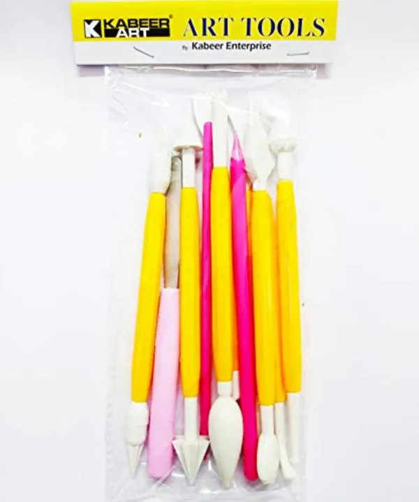 FRKB Plastic Clay Modelling Tools Set of 11 Pc Yellow JioMart