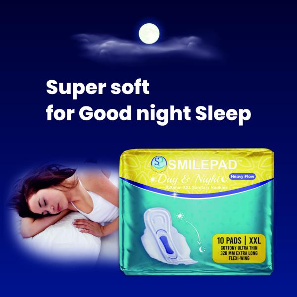 SMILEPAD Day and Night 320mm XXL super soft rash free premium sanitary