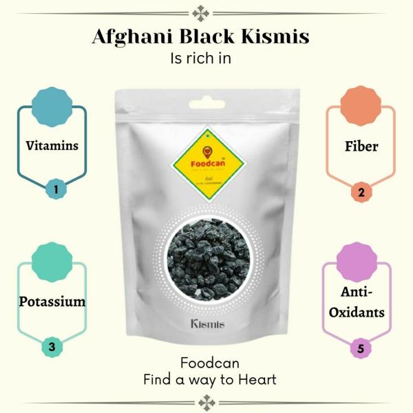 Foodcan Kismis 400g Black Afghani Raisin Dakh (Kishmis) 400g JioMart