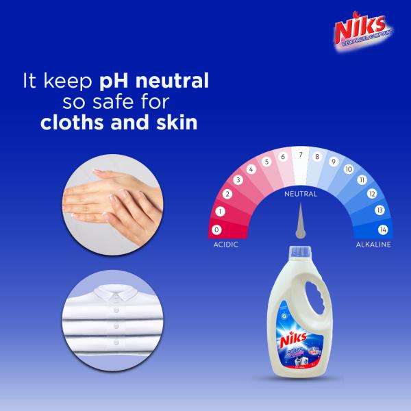 Niks Liquid Detergent 1 L Premium Matic Laundry Wash Best Use for