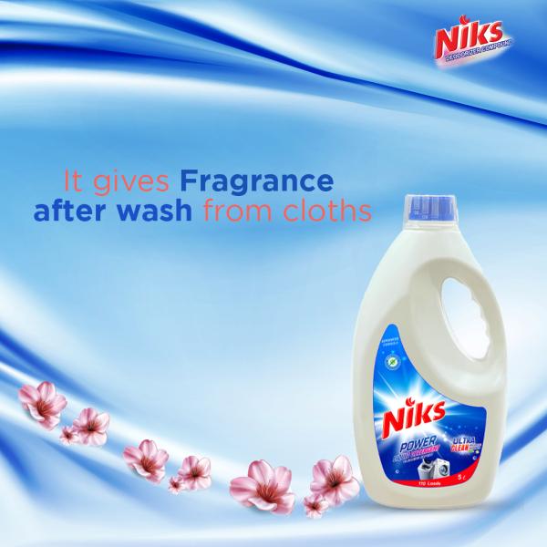 Niks Liquid Detergent 1 L Premium Matic Laundry Wash Best Use for