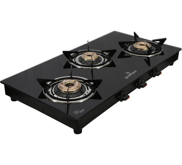 GOOD FLAME 3 Burners Nano Black Glass Gas Stove JioMart