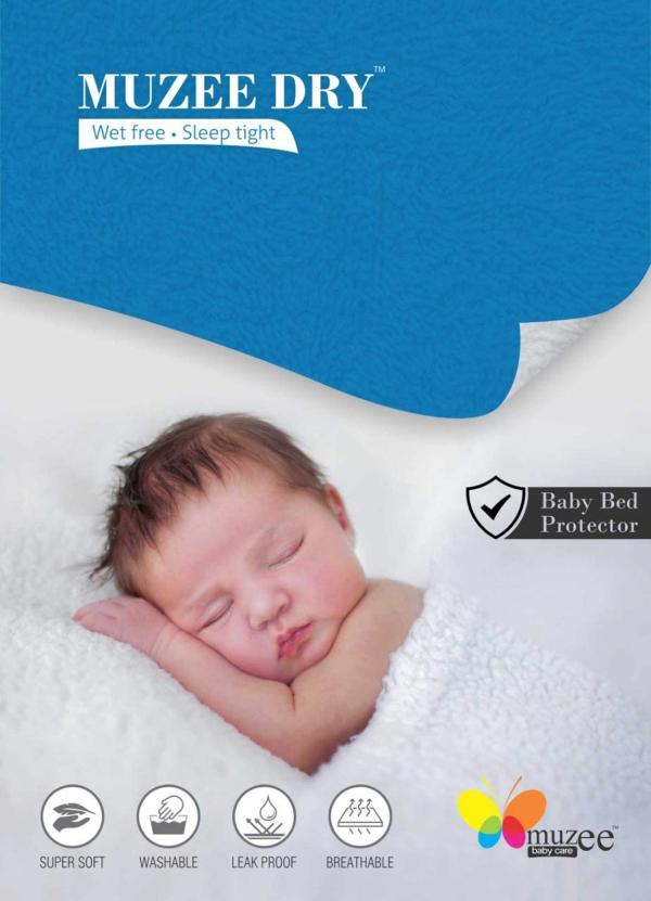 MUZEE Washable Waterproof Baby Dry Sheet With Overlock Edges (Medium