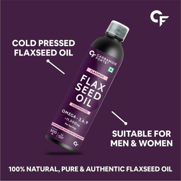 Carbamide Forte Cold Pressed Flaxseed Oil with 11550mg Omega 3 6 9 per