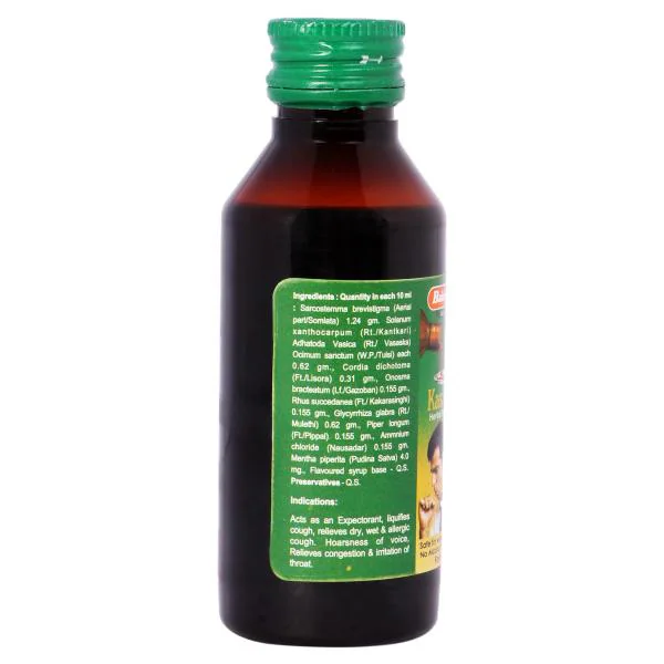 Baidyanath Jhansi Kasamrita Herbal Cough Syrup 200ml, Relieves