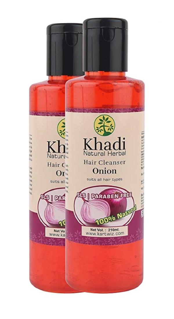 Khadi Natural Herbal Onion Hair Cleanser for Hair Growth and Hair Fall  Control-SLS & Paraben Free- Pack of 2 - JioMart