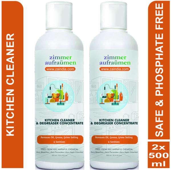 KITCHEN CLEANER & DEGREASER (450 ml + 450 ml). Removes Oil, Food Stains, Grease and Grime