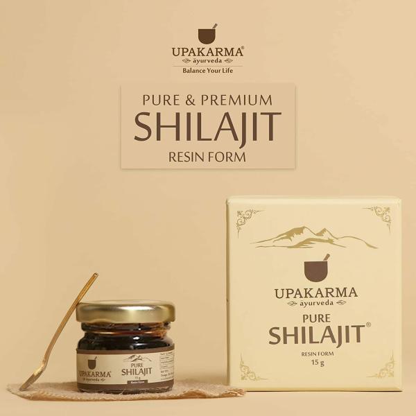 UPAKARMA Ayurveda Combo Pack of Pure Shilajit Resin 15g and Ashwagandha