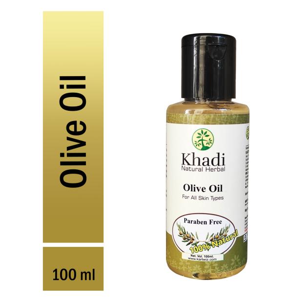 KHADI HERBAL Olive Oil 100ml For Hair|Skin|Cold Pressed|Pack of 1 - JioMart
