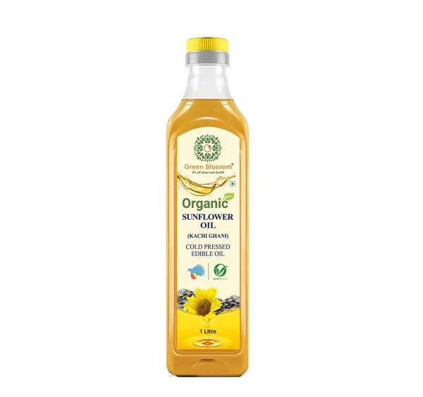 Green Blossom Organic Sunflower Oil ( Kachi Ghani) 1 Ltr JioMart