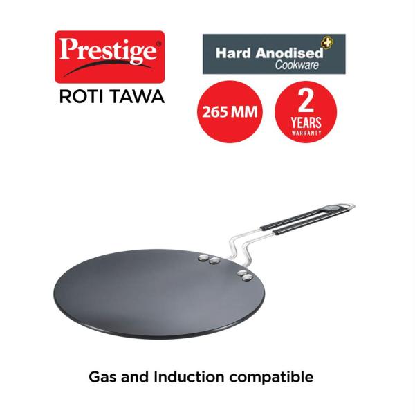 Prestige Black Aluminum Hard Anodised Cookware Induction Base Paratha