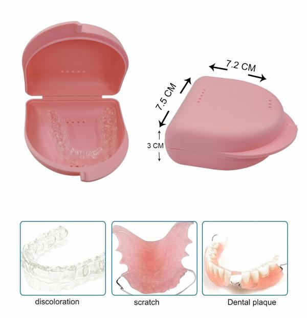 Dentosmile Dental Orthodontic Retainer/Aligner Case/Box/Mouth Guard and