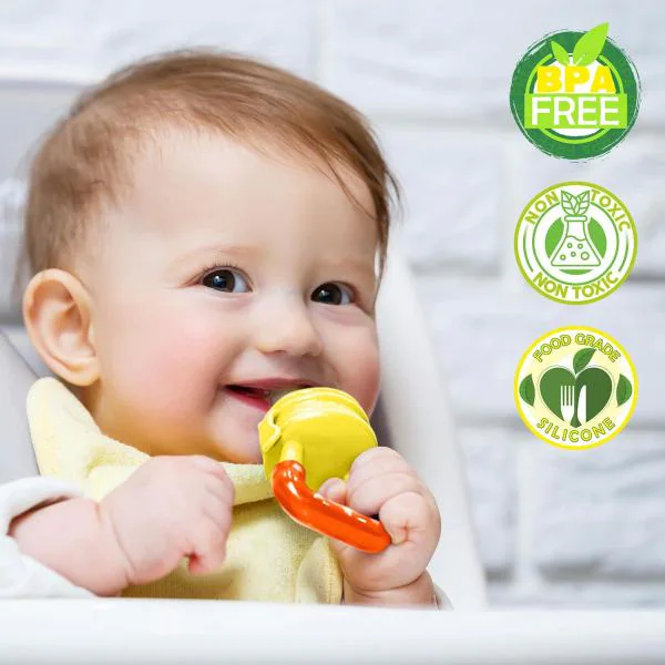 Bembika Yellow Silicone Baby Nibbler Star Design For Kids JioMart