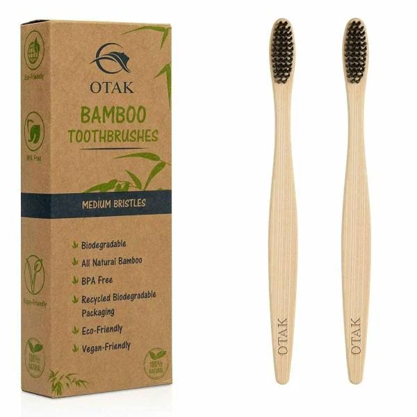Bamboo Toothbrush with Ultra Soft Bristles Antibacterial And