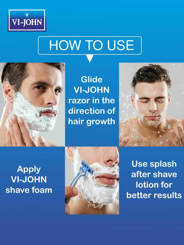 VIJOHN Shaving Foam for Sensitive Skin with Vitmin E and Anti