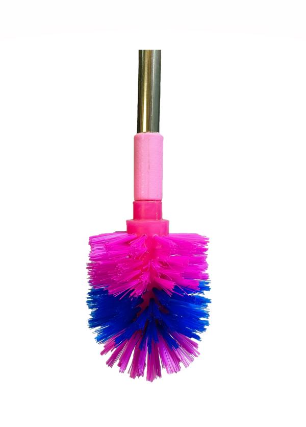 Mast Toilet Cleaning Brush Round with Extra Long Steel Handle (Color