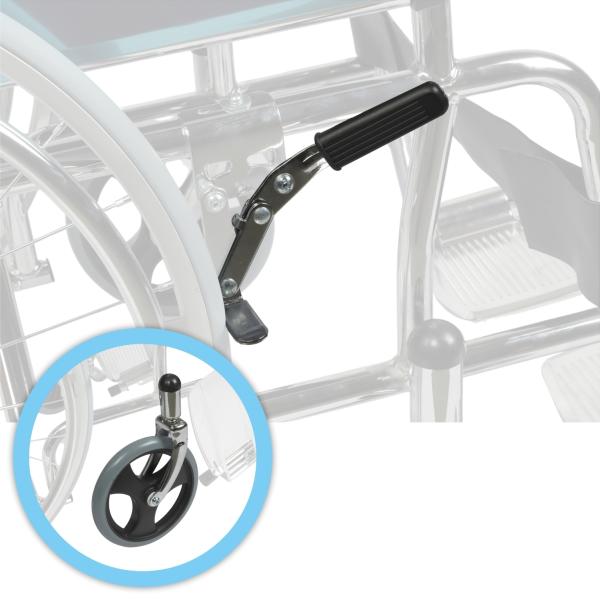 VMS Careline Comfort Pneumatic Wheel Regular Folding Manual Wheelchair