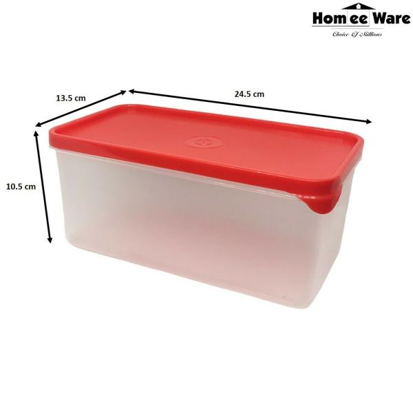 red plastic storage totes