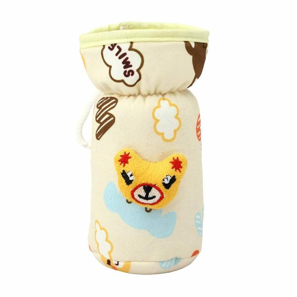 Lala Maneet Soft Plush Stretchable Prnited Baby Feeding Bottle Cover with  Cute Animated Cartoon Suitable for 130-250 Ml Feeding Bottle Pack of 2  (Light Yellow & Light Pink) - JioMart