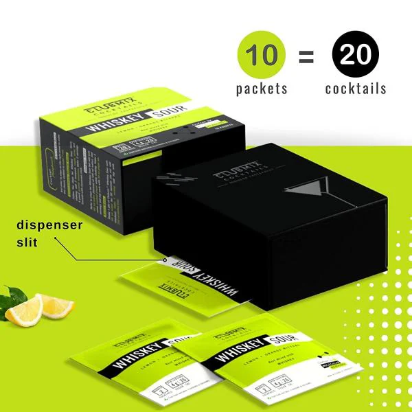 CLUBMIX COCKTAILS WHISKY SOUR COCKTAIL MIXTURE 10 PACKETS Each