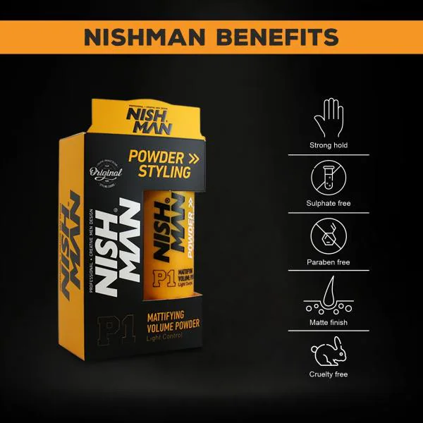 Nishman Mattifying Volume Powder Hair Wax 20gm : Matte Finish | Hair Style  | Strong Hold Styling | Wax for Men - JioMart