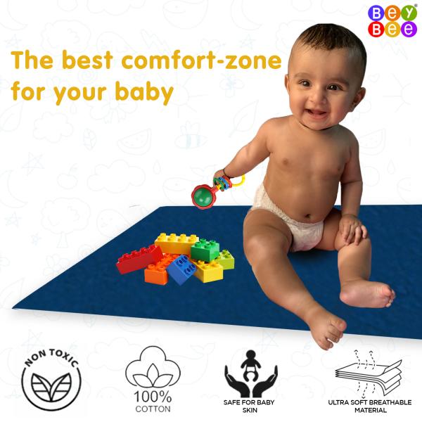 BeyBee Rani Pink Baby Bed Protector Sheet 50 cm x 70 cm JioMart