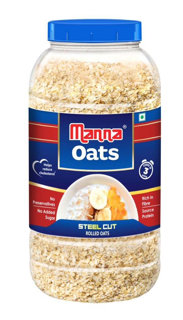 Manna Instant Oats 1Kg White Oats High in Fibre and Protein Helps