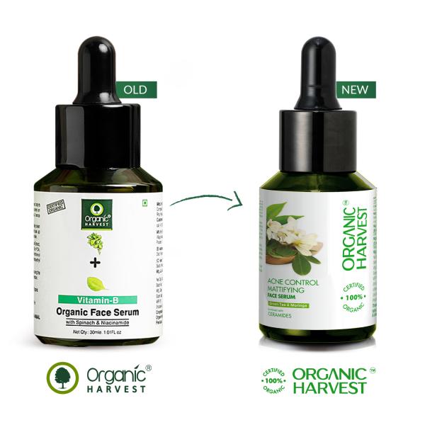 Organic Harvest Vitamin B Face Serum with Spinach & Niacinamide for