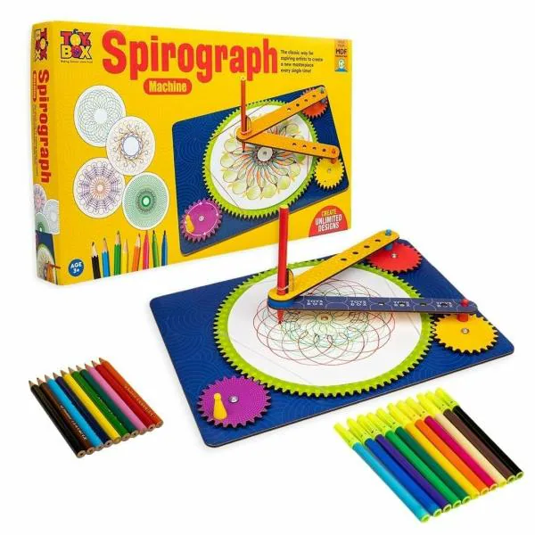 QUALITIO SPIROGRAPH MACHINE Drawing Tool Art & Craft DIY Kit for Kids