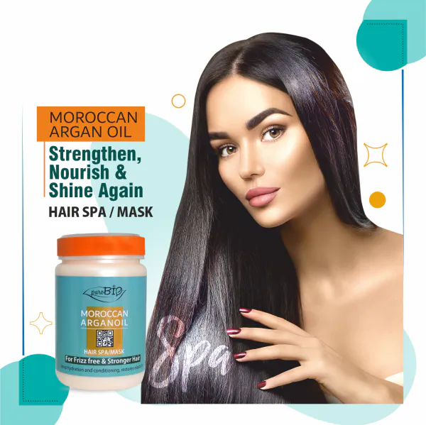 Purobio Moroccan Arganoil Hair Spa for Deep Moisturizing Conditioner  Treatment for Damaged Dry hair with Argan oil, Rosemery and Avocado  oil-1000 ml - JioMart