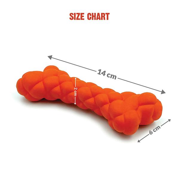 Goofy Tails Orange Rubber Dog Squeaky Toy JioMart