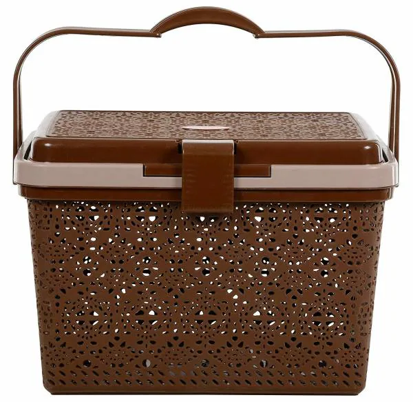 Nayasa Plastic Multi Utility Picnic Basket/Cloth, Toy Storage (44 x 32