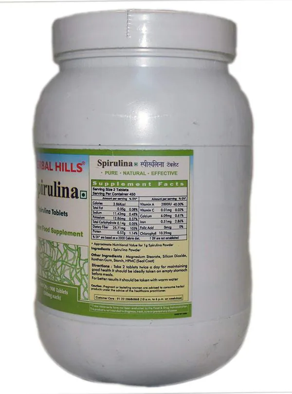 Herbal Hills Spirulina 900 Tablets JioMart