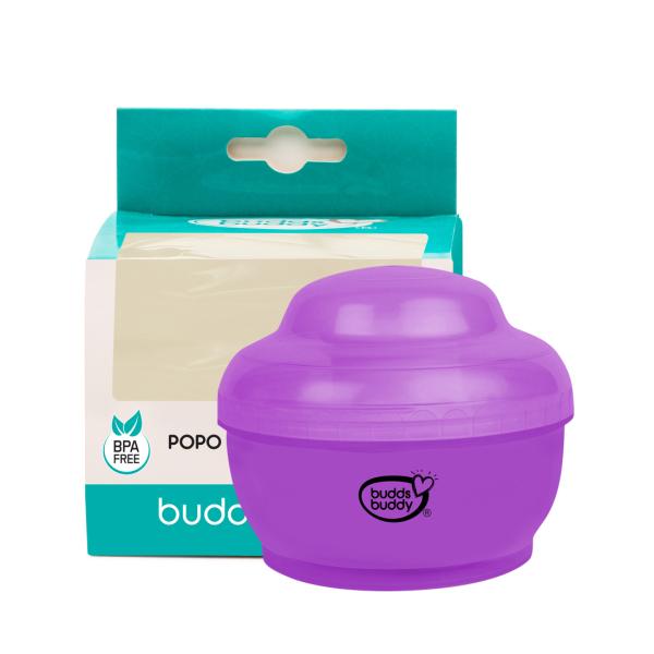 Buddsbuddy Popo Multicolor Baby Powder Puff with Storage Case (Set of 2
