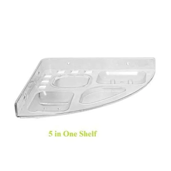 Mtr Acrylonitrile Butadiene Styrene 5 in 1 Wall Mounted Corner Shelf
