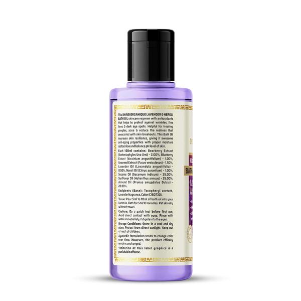 Khadi Organique Lavender & Neroli Bath Oil With Sandal Turmeric Body