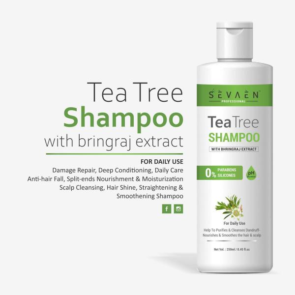 Sevaen Teatree Anti Dandruff Shampoo For All Hair Types For Men And