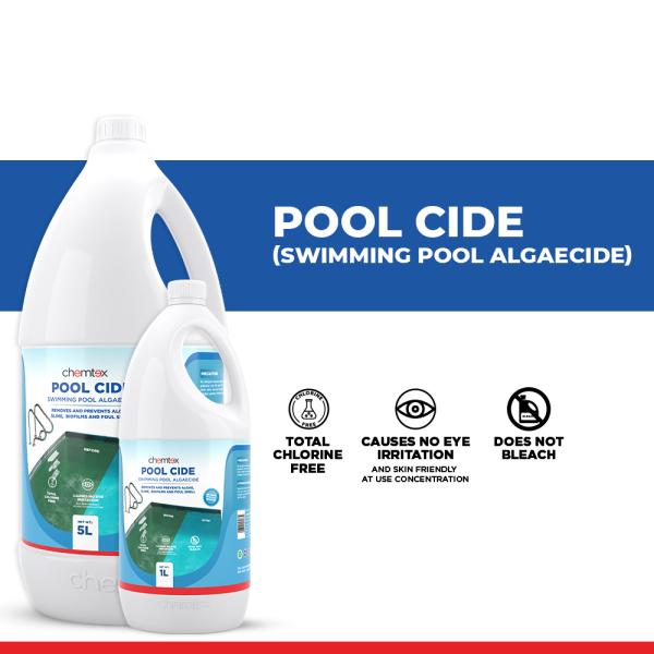 Chemtex Pool Cide Pool Water Algaecide Removes Green, Black
