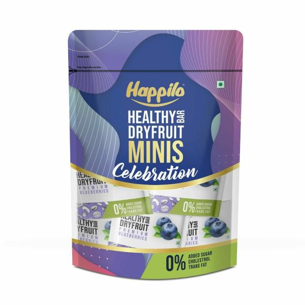 Happilo Celebration Premium Blueberries Healthy Mini Dry Fruit Bar