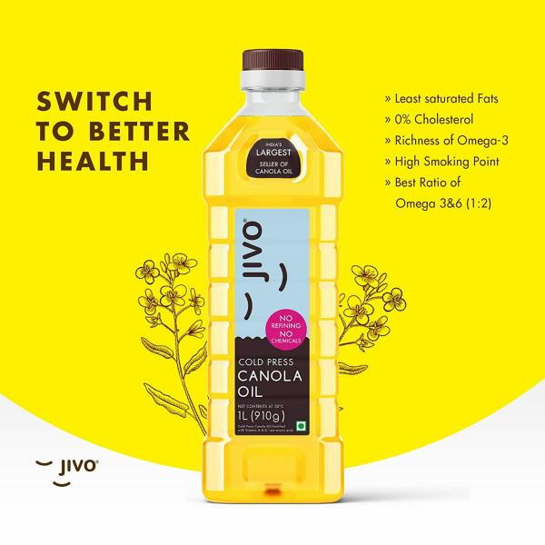 JIVO CANOLA OIL 1 LTR (PACK OF 2) JioMart