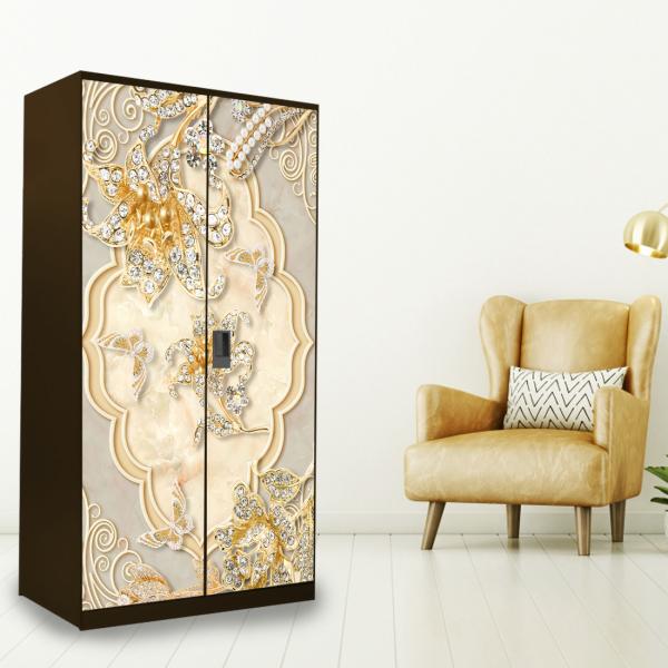WallWear Almirah Stickers Self Adhesive Almirah Door Sticker