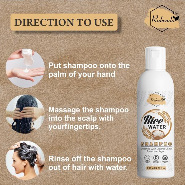Rabenda Fermented Rice Water Shampoo Strength & Growth Formula For