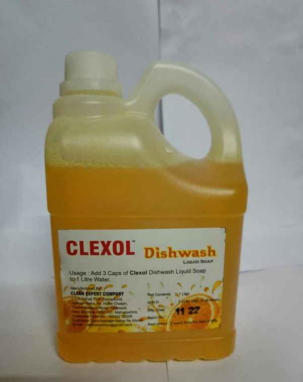 CLEXOL Dishwash Liquid Lemon (1 Liter) Fast Cleansing with longlasting