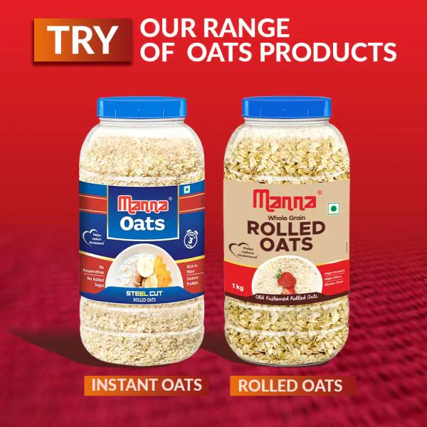 Manna Rolled Oats for Weight Loss 3kg Gluten Free Diabetic Friendly