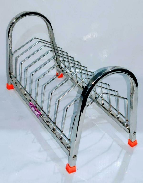 TSW Stainless Steel Round Pipe Stand Utensil Kitchen Rack,Silver JioMart