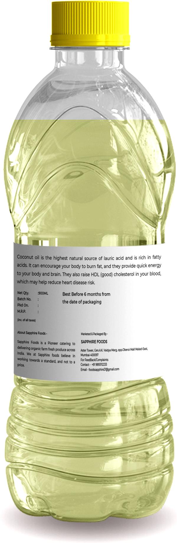 Sapphire Foods Coconut Oil 1 L JioMart