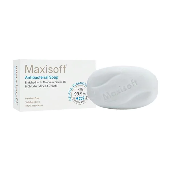 Maxisoft Antibacterial Sanitizing Soap 75 gmWith Aloe Vera, Silicon