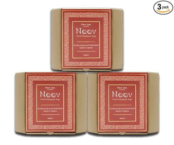 Neev Herbal Handmade Soaps Kumkumadi Soap (100gm) Set of 3 JioMart