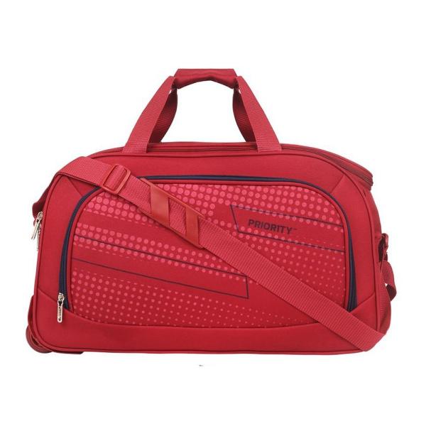 Priority ARC Red Polyester 2 Wheel Duffle Travel Bag 56 cm JioMart